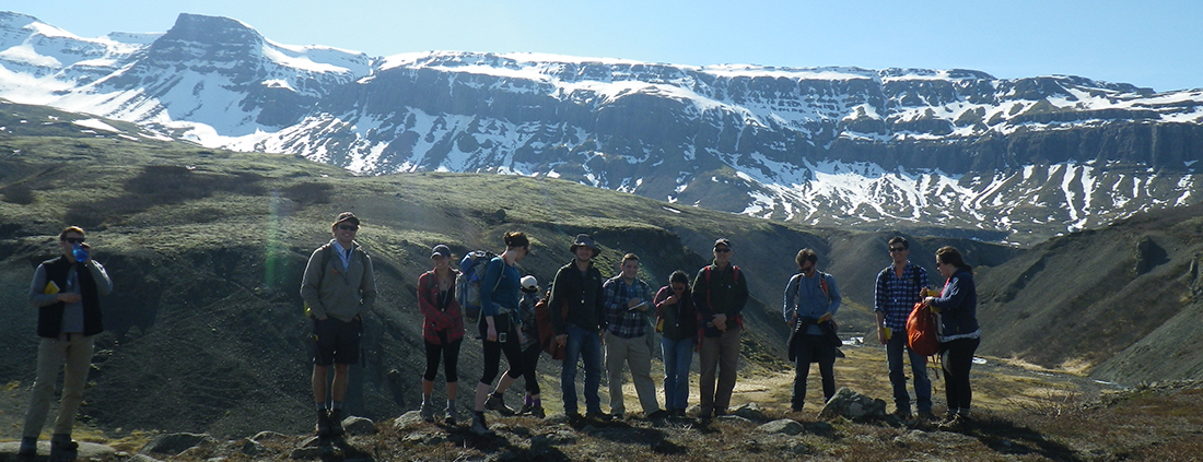 spring term geology class in Iceland 2017
